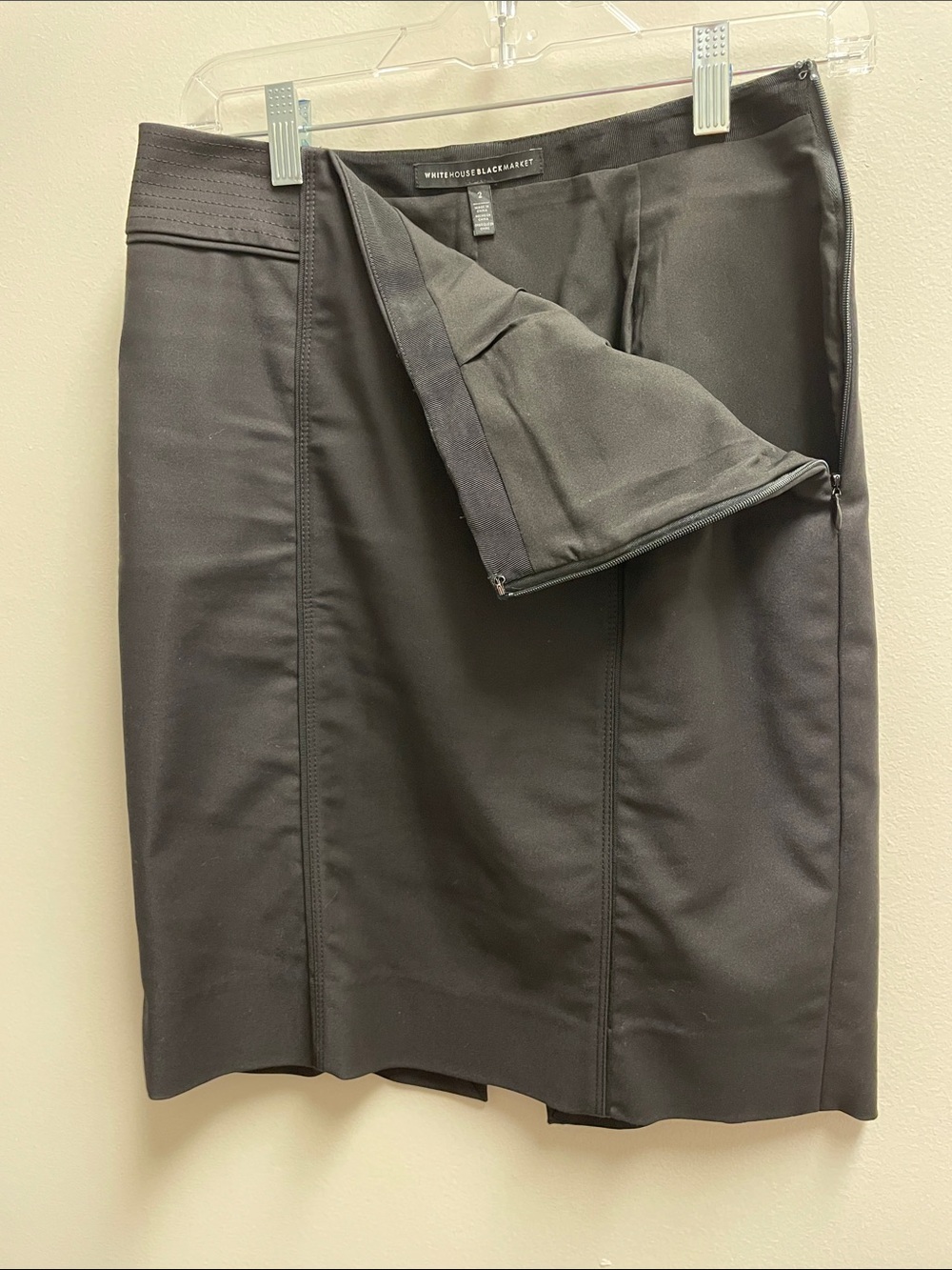 White House Black Market Black Panel Pencil Skirt